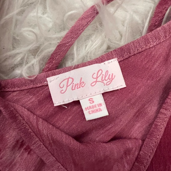 Pink Lily Beautiful Pink Tye Dye Blouse - Picture 8 of 8
